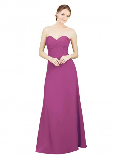 Wild Berry Sweetheart Sleeveless Low Back A-Line Bridesmaid Dress Townsville