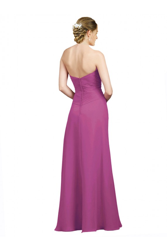 Wild Berry Sweetheart Sleeveless Low Back A-Line Bridesmaid Dress Townsville