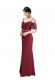 Burgundy Sweetheart Cold Shoulder Low Back A-Line Bridesmaid Dress Townsville