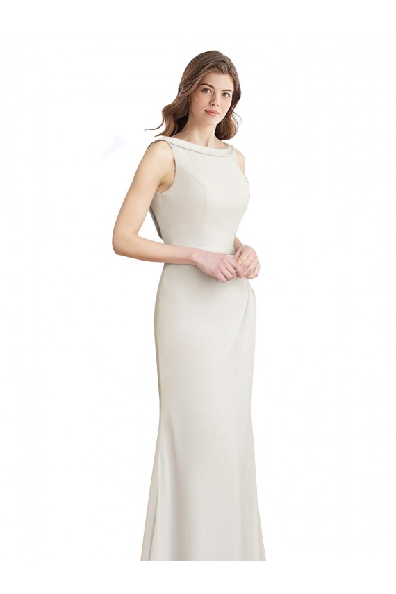 High Neck Sleeveless V-Back Mermaid Bridesmaid Dress Townsville