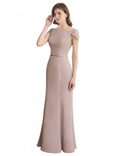 High Neck Cap Sleeves Mermaid Formal Dress / Bridesmaid Dress Townsville