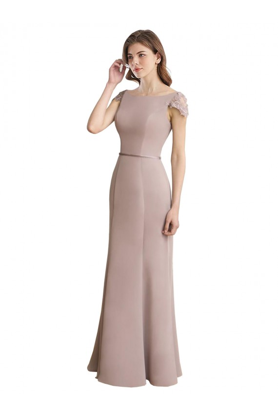 High Neck Cap Sleeves Mermaid Formal Dress / Bridesmaid Dress Townsville