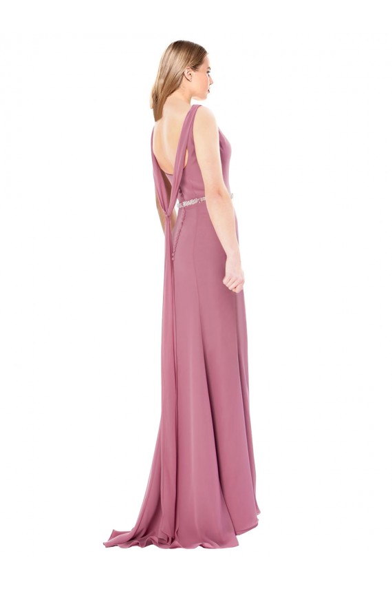 High Neck Sleeveless Low Back Sheath Prom Dress / Bridesmaid Dress Townsville