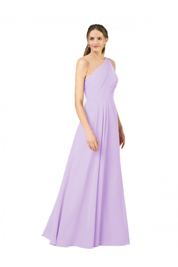Lilac One Shoulder Sleeveless Sheath Formal Evening Gown / Bridesmaid Dress Townsville