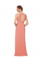 Desert Rose V-Neck Sleeveless Keyhole Back Sheath Bridesmaid Dress Townsville