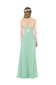 Mint Green V-Neck Sleeveless Keyhole Back Sheath Bridesmaid Dress Townsville