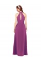 Wild Berry V-Neck Sleeveless Keyhole Back Sheath Bridesmaid Dress Townsville