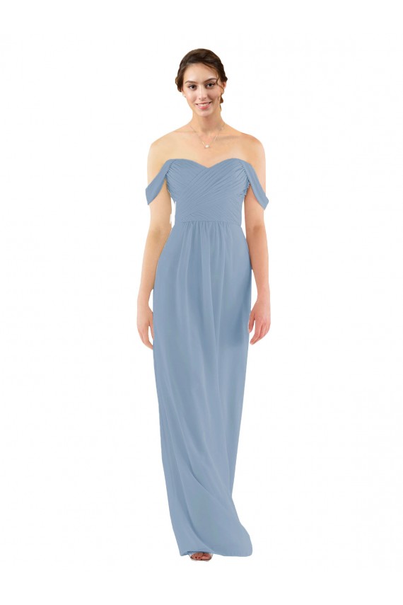 Dusty Blue Sweetheart Sleeveless Sheath Bridesmaid Dress Townsville