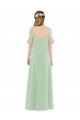 Sage Off the Shoulder Sleeveless Sheath Bridesmaid Dress Townsville