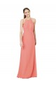 Desert Rose Halter Neck Sleeveless Keyhole Back Sheath Bridesmaid Dress Townsville