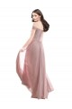 Pink Off the Shoulder Cap Sleeves A-Line Bridesmaid Dress Townsville