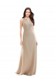 Champagne High Neck Sleeveless A-Line Bridesmaid Dress Townsville