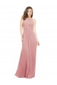 Bliss Pink Halter Neck Sleeveless Keyhole Back A-Line Bridesmaid Dress Townsville