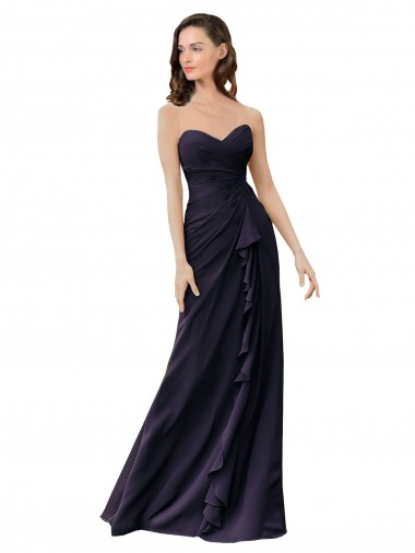 Dark Navy Sweetheart Sleeveless Sheath Bridesmaid Dress Townsville