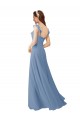Pink V-Neck Cap Sleeves A-Line Bridesmaid Dress Townsville
