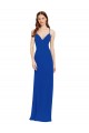 Royal Blue V-Neck Sleeveless Keyhole Back A-Line Bridesmaid Dress / Formal Dress Townsville
