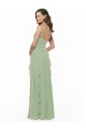 Smoke Green V-Neck Sleeveless A-Line Bridesmaid Dress Townsville