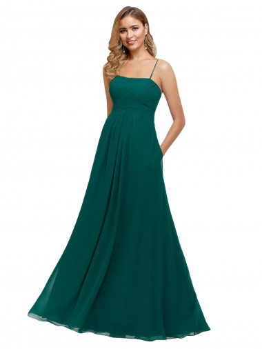 Hunter Square Neck Sleeveless Low Back A-Line Bridesmaid Dress Townsville