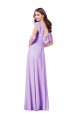 Lilac V-Neck Cap Sleeves V-Back A-Line Bridesmaid Dress / Formal Dress Townsville