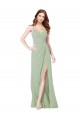 Smoke Green Spaghetti Straps Sleeveless A-Line Bridesmaid Dress Townsville