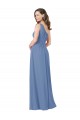Windsor Blue One Shoulder Sleeveless Sheath Bridesmaid Dress Townsville