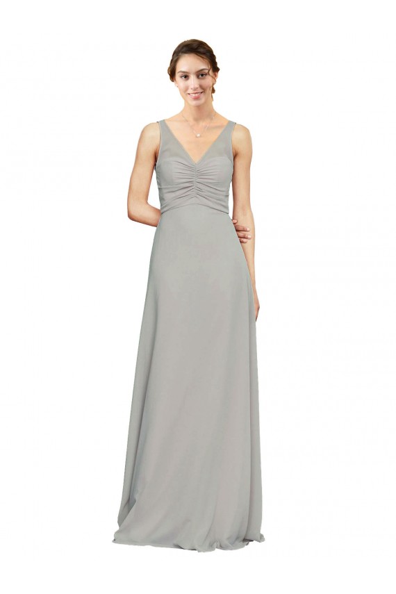 Silver Sweetheart Sleeveless Soft Chiffon A-Line Bridesmaid Dress Townsville