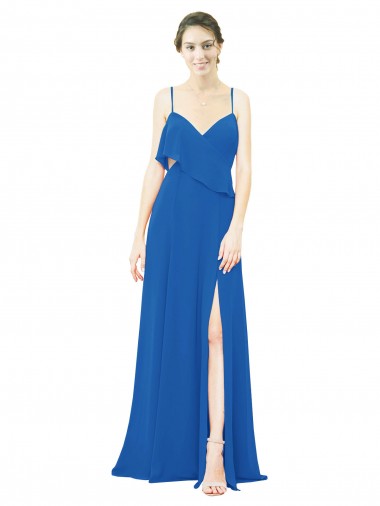 Royalty Spaghetti Straps Sleeveless A-Line Bridesmaid Dress Townsville