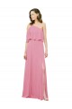 Skin Pink One Shoulder Sleeveless A-Line Bridal Party Dress Townsville