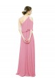 Skin Pink One Shoulder Sleeveless A-Line Bridal Party Dress Townsville