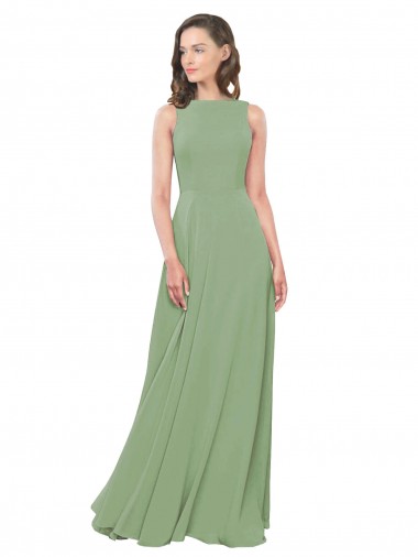 Seagrass High Neck Sleeveless A-Line Bridesmaid Dress Townsville