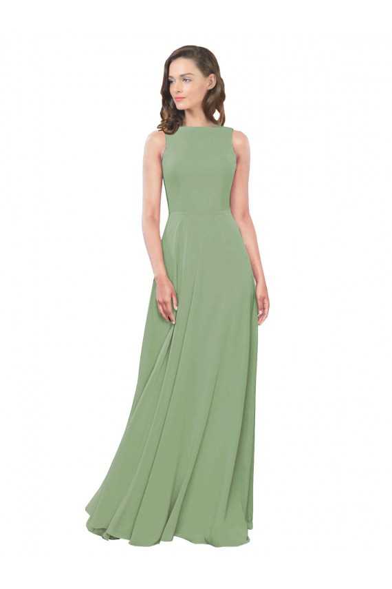 Seagrass High Neck Sleeveless A-Line Bridesmaid Dress Townsville