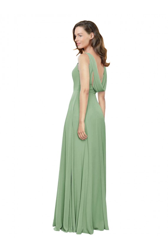 Seagrass High Neck Sleeveless A-Line Bridesmaid Dress Townsville