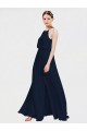 Dark Navy Halter Neck Sleeveless A-Line Formal Dress / Bridesmaid Dress Townsville