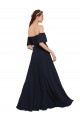 Dark Navy Off the Shoulder Sleeveless A-Line Prom Dress / Bridesmaid Dress Townsville