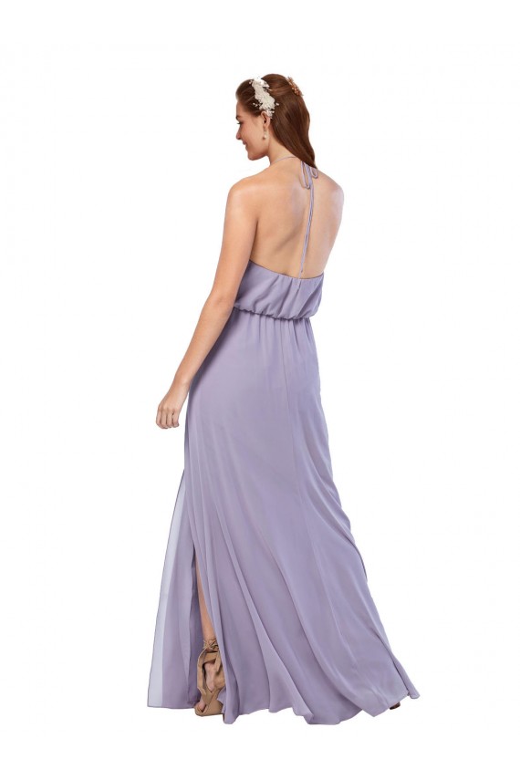 Dark Navy Halter Neck Sleeveless Open Back A-Line Bridesmaid Dress / Evening Dress Townsville