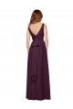 Grape V-Neck Sleeveless A-Line Evening Gowns / Bridesmaid Dresses Townsville
