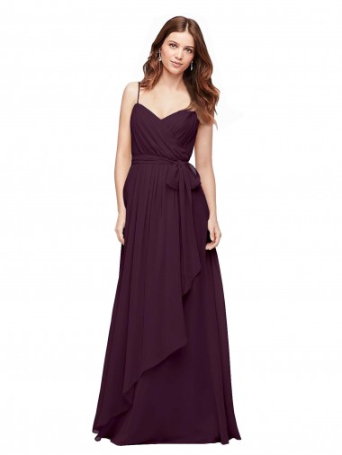 Grape V-Neck Sleeveless A-Line Bridesmaid Dress / Formal Dress Townsville