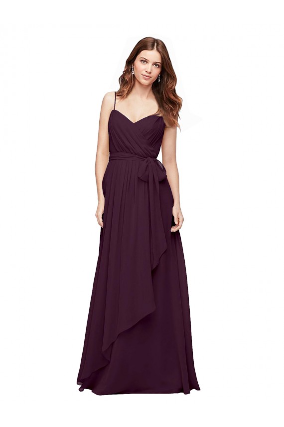 Grape V-Neck Sleeveless A-Line Bridesmaid Dress / Formal Dress Townsville