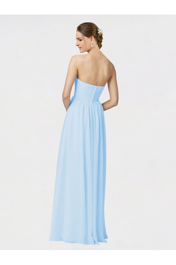 Light Sky Blue Strapless Sleeveless A-Line Formal Dress / Bridesmaid Dress Townsville