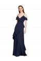 Dark Navy V-Neck Sleeveless A-Line Formal Dresses / Bridesmaid Dresses Townsville