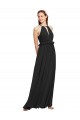 Black Halter Neck Sleeveless Keyhole Back Sheath Bridesmaid Dress Townsville