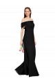 Black Off the Shoulder Sleeveless Mermaid Prom Dress / Bridesmaid Dress Townsville