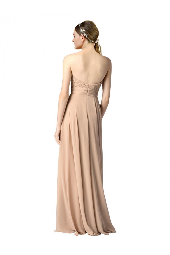Dark Navy Strapless Sleeveless Open Back A-Line Evening Dress / Bridesmaid Dress Townsville