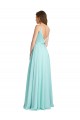 Waterfall V-Neck Sleeveless V-Back A-Line Bridesmaid Dress Townsville