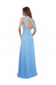 Periwinkle Halter Neck Sleeveless Keyhole Back A-Line Bridesmaid Dress / Evening Dress Townsville