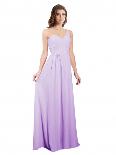 Lilac One Shoulder Sleeveless A-Line Bridesmaid Dress / Evening Dress Townsville