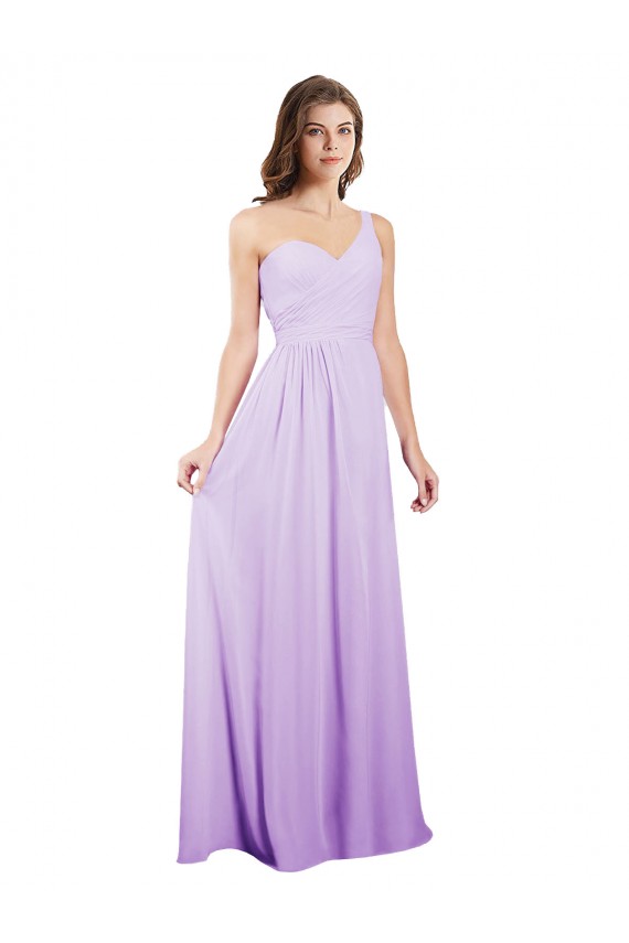 Lilac One Shoulder Sleeveless A-Line Bridesmaid Dress / Evening Dress Townsville