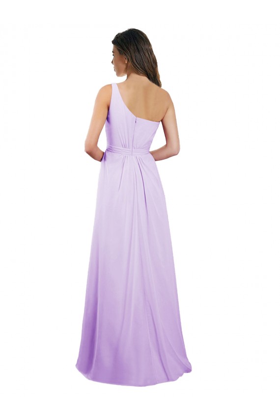 Lilac One Shoulder Sleeveless A-Line Bridesmaid Dress / Evening Dress Townsville