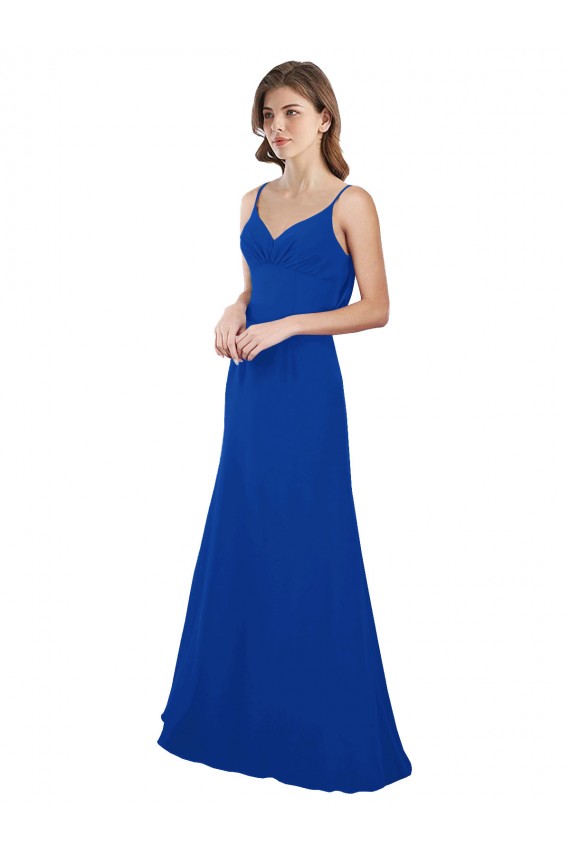 Royal Blue Sweetheart Sleeveless Low Back A-Line Evening Dress / Bridesmaid Dress Townsville