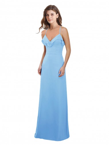 Periwinkle Sweetheart Sleeveless Keyhole Back A-Line Bridesmaid Dress Townsville